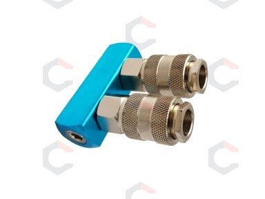 Oro paskirstytojas | 2 lizdai | 1/4" (AH12002) Oro paskirstytojas | 2 lizdai | 1/4" (AH12002)