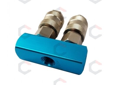 Oro paskirstytojas | 2 lizdai | 1/4" (LF-19) Oro paskirstytojas | 2 lizdai | 1/4" (LF-19)