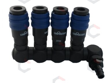 Oro paskirstytojas su 5 elementais rotacinis, 360 laipsnių 1/4" (TSC-360) Oro paskirstytojas su 5 elementais rotacinis, 360 laipsnių 1/4" (TSC-360)
