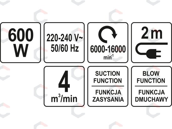 Oro pūstuvas | 600W (YT-85170) 3 Oro pūstuvas | 600W (YT-85170) 3