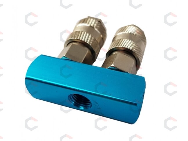 Oro paskirstytojas | 2 lizdai | 1/4" (LF-19) 1 Oro paskirstytojas | 2 lizdai | 1/4" (LF-19) 1