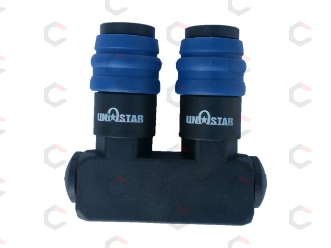 Oro paskirstytojas su 2 lizdais tiesus 1/4" (TSC-2) Oro paskirstytojas su 2 lizdais tiesus 1/4" (TSC-2)