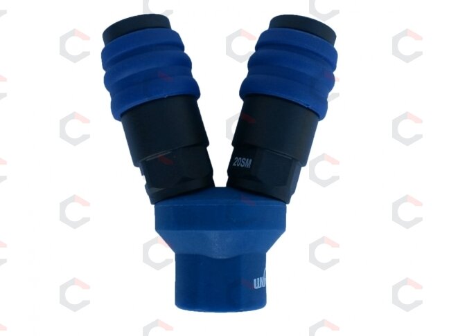 Oro paskirstytojas su 2 lizdais Y tipo 1/4" (TYC-2) Oro paskirstytojas su 2 lizdais Y tipo 1/4" (TYC-2)