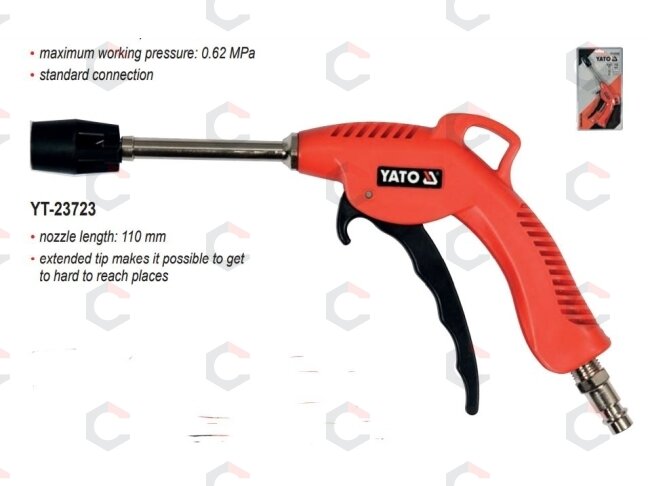 Oro pūtimo pistoletas | su turbo purkštuku | 110 mm (YT-23723) 3 Oro pūtimo pistoletas | su turbo purkštuku | 110 mm (YT-23723) 3