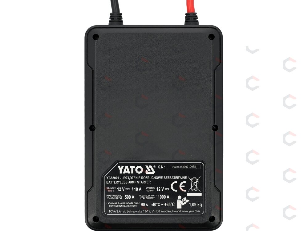 Kondensatorinis paleidimo įrenginys be baterijos | 12 V | 500 A | pikinė srovė 1000 A (YT-83071) 2 Kondensatorinis paleidimo įrenginys be baterijos | 12 V | 500 A | pikinė srovė 1000 A (YT-83071) 2