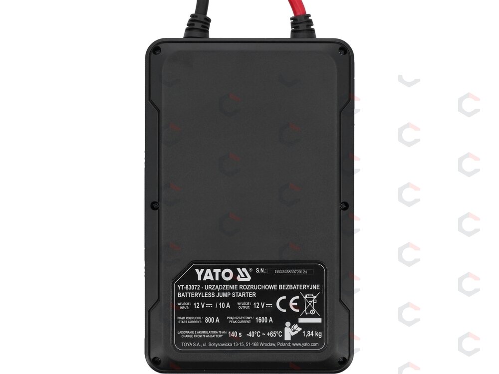 Kondensatorinis paleidimo įrenginys be baterijos | 12 V | 800 A | pikinė srovė 1600 A (YT-83072) 2 Kondensatorinis paleidimo įrenginys be baterijos | 12 V | 800 A | pikinė srovė 1600 A (YT-83072) 2