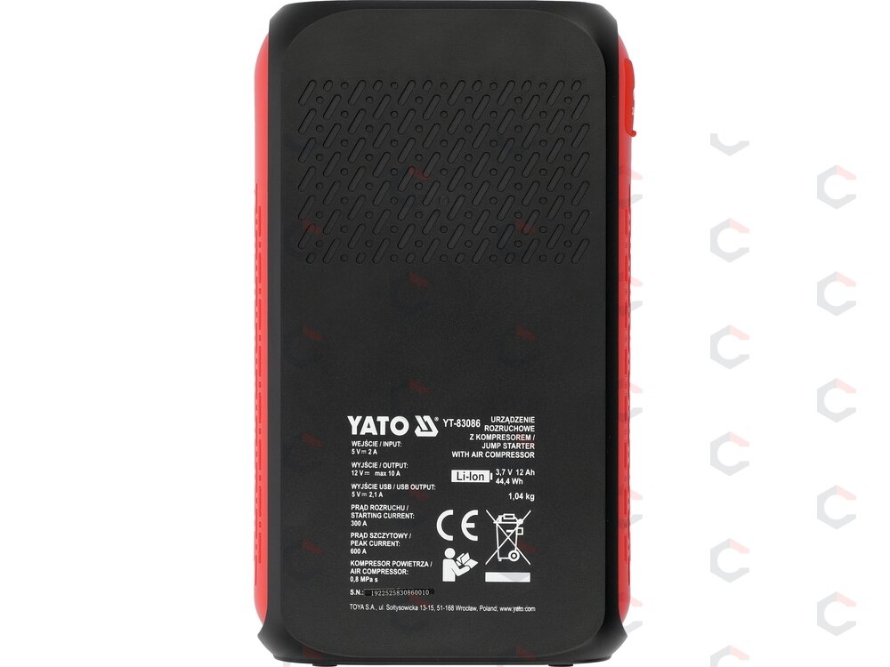 Paleidimo įrenginys su kompresoriumi | 12 V | 12000 mAh | pikinė srovė 600 A (YT-83086) 2 Paleidimo įrenginys su kompresoriumi | 12 V | 12000 mAh | pikinė srovė 600 A (YT-83086) 2
