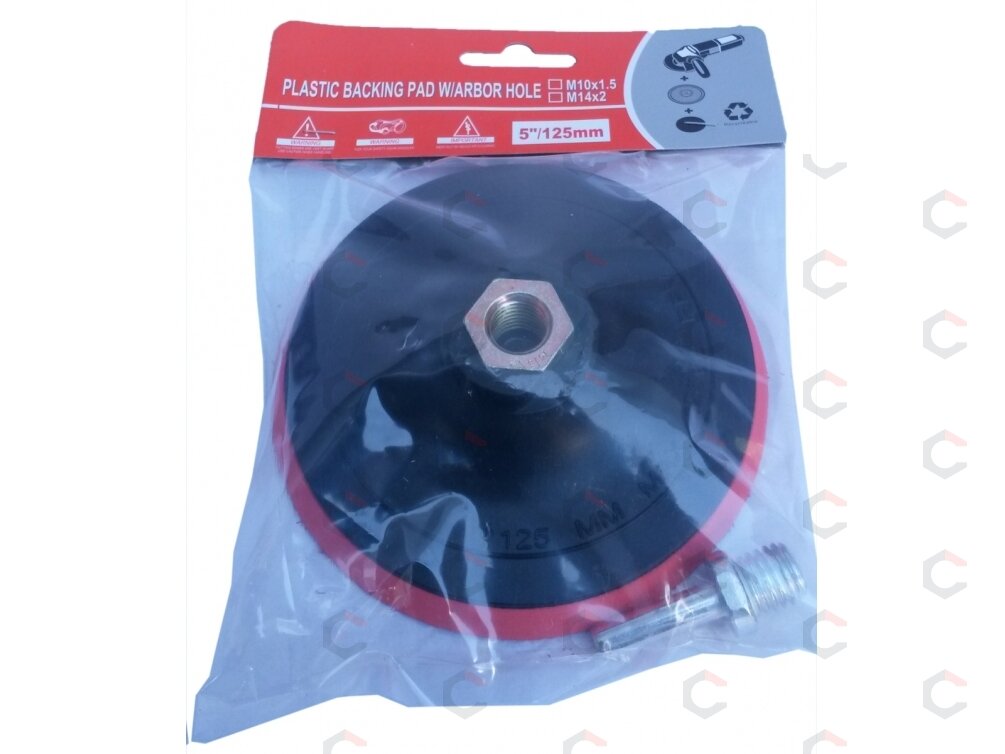 Padas velcro storas, su adapteriu 125mm, M14 (ES203125-A) 4 Padas velcro storas, su adapteriu 125mm, M14 (ES203125-A) 4