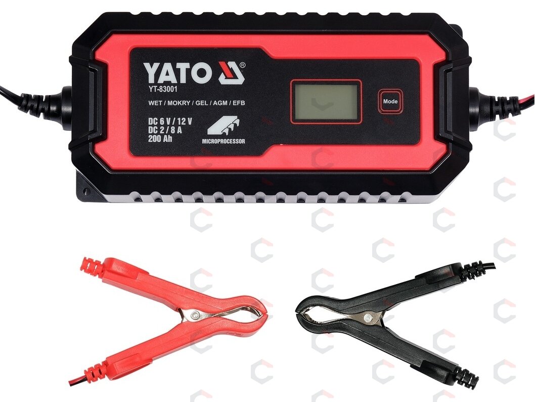 Pakrovėjas akumuliatoriams | 6 V / 12 V, mikroprocesorinis | LCD, AGM/GEL/EFB (YT-83001) 2 Pakrovėjas akumuliatoriams | 6 V / 12 V, mikroprocesorinis | LCD, AGM/GEL/EFB (YT-83001) 2