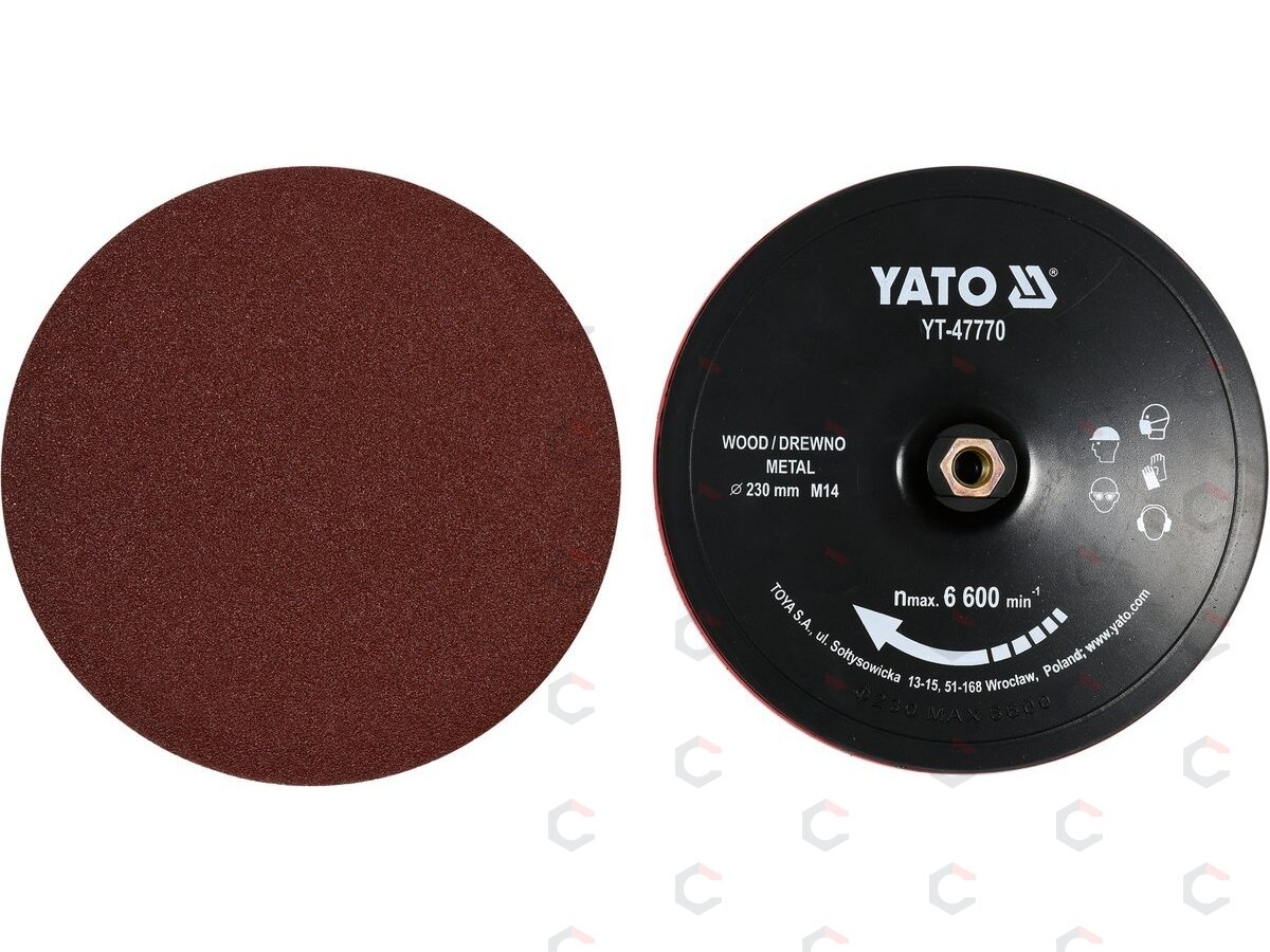Padas su varžtu velcro | 230 mm M14 + aksesuarai (YT-47770) Padas su varžtu velcro | 230 mm M14 + aksesuarai (YT-47770)