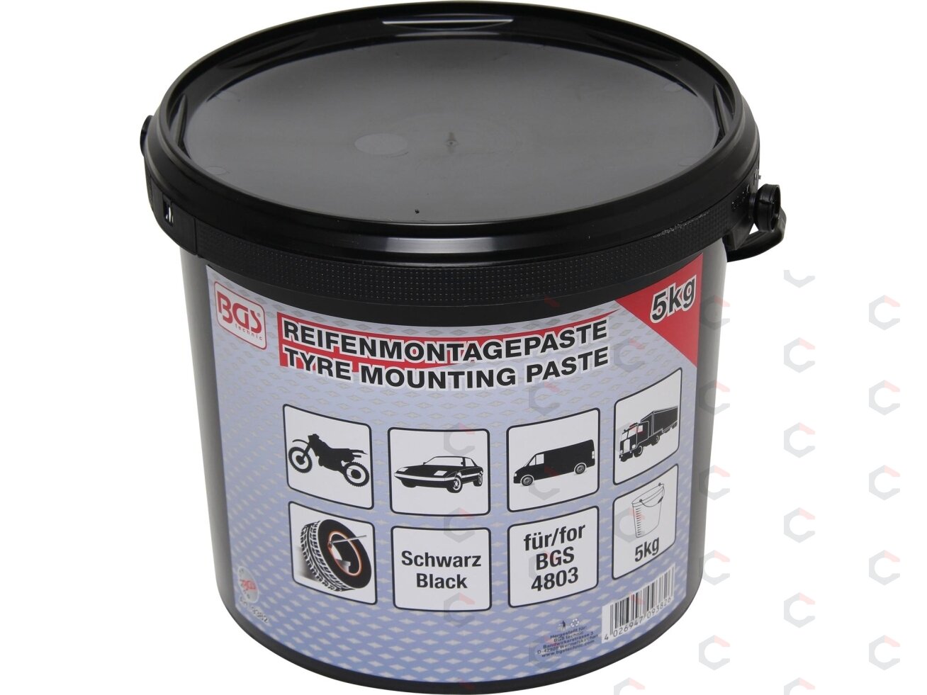 Padangų montavimo pasta | juoda | 5 kg (9382) Padangų montavimo pasta | juoda | 5 kg (9382)