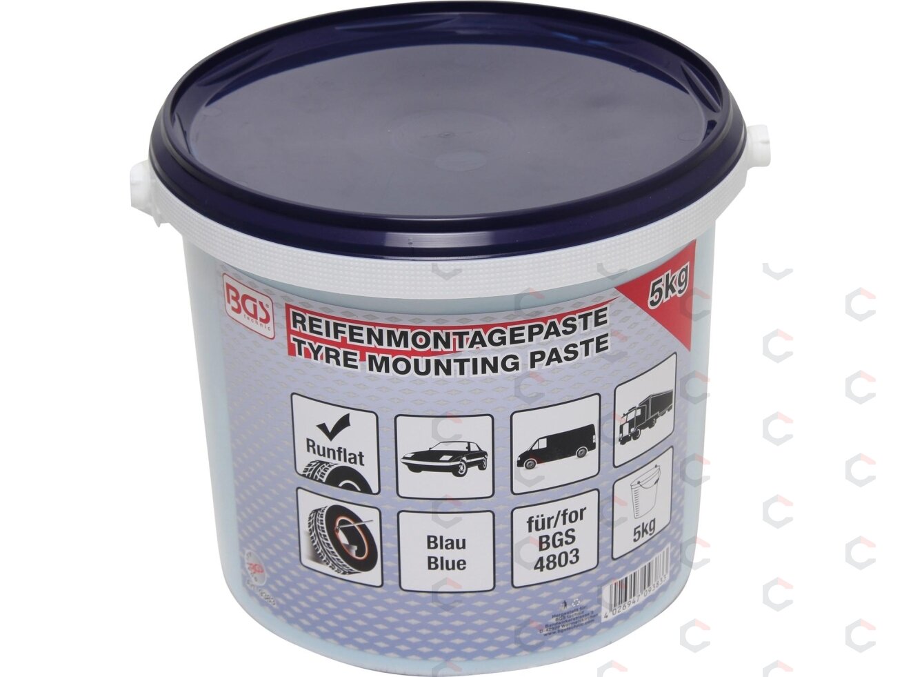 Padangų montavimo pasta „Run Flat“ padangoms | mėlyna | 5 kg (9383)