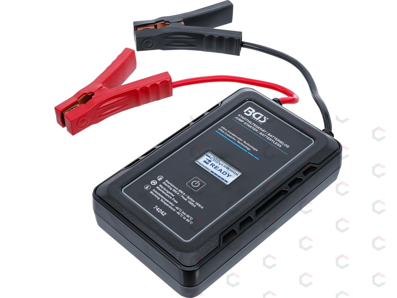 Paleidėjas / užvedėjas | Be baterijų | Ultra-Capacitor Technologie | 12 V / 800 A / 1600 A (74242) Paleidėjas / užvedėjas | Be baterijų | Ultra-Capacitor Technologie | 12 V / 800 A / 1600 A (74242)