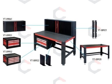 Pakabinama serviso spintelė su roletine uždanga 1500 x 605 x 185 mm (YT-09061)