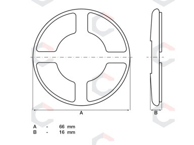 Keičiama guminė atrama domkratui BGS 7875 | Ø 66 × 16 mm (7875-2)