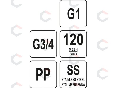 Pakaitinė kasetė Y tipo vandens filtrui | 3/4 "ir 1" (88935) 3