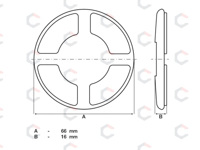 Keičiama guminė atrama domkratui BGS 7875 | Ø 66 × 16 mm (7875-2) 1 Keičiama guminė atrama domkratui BGS 7875 | Ø 66 × 16 mm (7875-2) 1