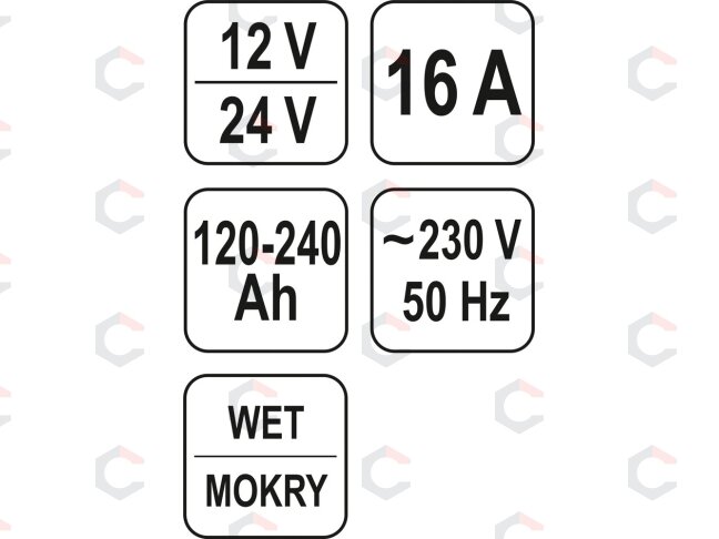 Pakrovėjas | 12/24V, START / BOST 20A, 240 Ah (YT-8304) 2 Pakrovėjas | 12/24V, START / BOST 20A, 240 Ah (YT-8304) 2