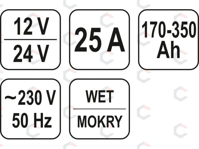 Pakrovėjas/paleidėjas | 12/24V, START / BOST 30A, 350 Ah (YT-8305) 2 Pakrovėjas/paleidėjas | 12/24V, START / BOST 30A, 350 Ah (YT-8305) 2