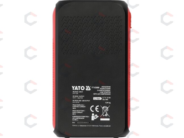 Paleidimo įrenginys su kompresoriumi | 12 V | 12000 mAh | pikinė srovė 600 A (YT-83086) 2