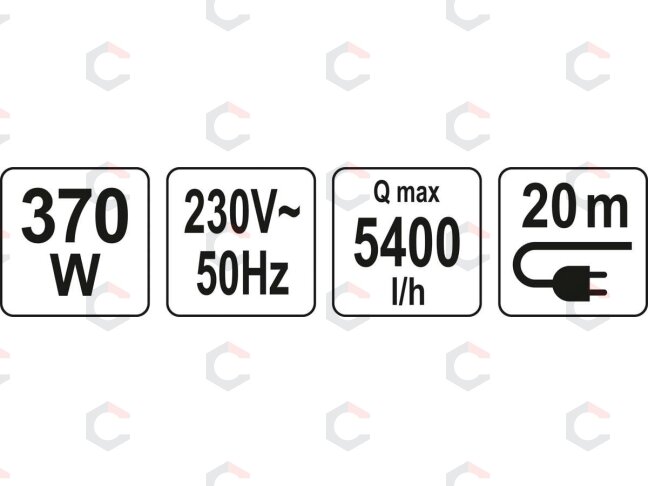 Panardinamasis giluminis siurblys – inox korpusas | 370 W | 20 m kabelis (YT-85300) 4 Panardinamasis giluminis siurblys – inox korpusas | 370 W | 20 m kabelis (YT-85300) 4