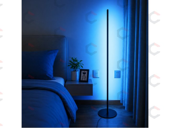 Pastatomas 50 cm RGB šviestuvas juodas (VERK12424-50) Pastatomas 50 cm RGB šviestuvas juodas (VERK12424-50)