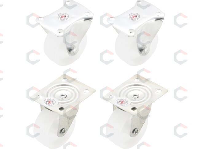 Pasukami ir fiksuojami ratukai | 40 mm | 4 vnt. (80330B) 2 Pasukami ir fiksuojami ratukai | 40 mm | 4 vnt. (80330B) 2