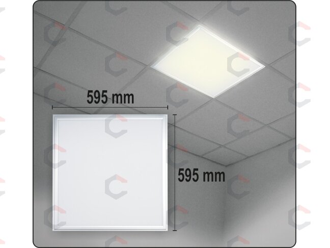 Patalpų šviestuvas LED 40W 3000LM 595x595x15mm (YT-81943) 1 Patalpų šviestuvas LED 40W 3000LM 595x595x15mm (YT-81943) 1