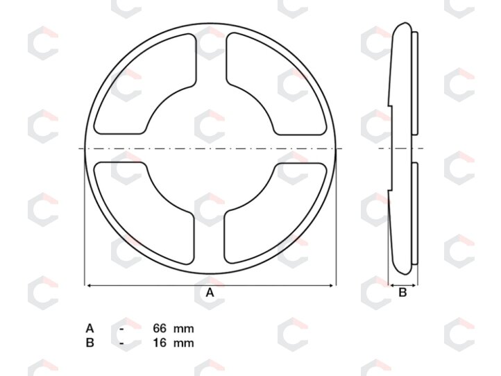 Keičiama guminė atrama domkratui BGS 7875 | Ø 66 × 16 mm (7875-2) 1 Keičiama guminė atrama domkratui BGS 7875 | Ø 66 × 16 mm (7875-2) 1