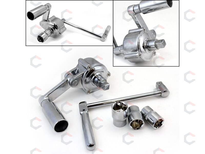 Padidintos jėgos raktas/reduktorius ratams lengv. auto | 3 galvutės / 17, 19, 21 mm (ESEA-0004) 1 Padidintos jėgos raktas/reduktorius ratams lengv. auto | 3 galvutės / 17, 19, 21 mm (ESEA-0004) 1