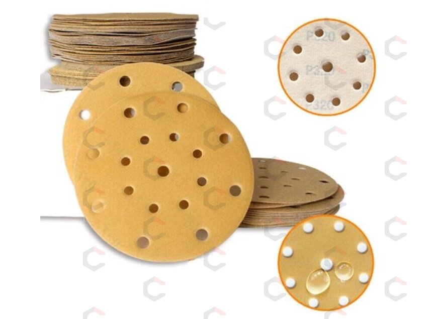 Padas, velcro su geltonų šlifavimo diskų rinkiniu | 150 mm | 17 skylių | 17 vnt (SD17Y) 3 Padas, velcro su geltonų šlifavimo diskų rinkiniu | 150 mm | 17 skylių | 17 vnt (SD17Y) 3