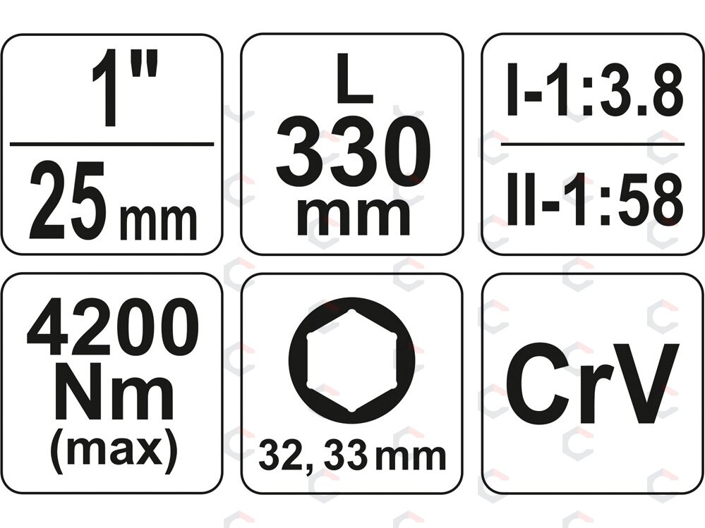 Jėgos didinimo raktas (reduktorius) – 2 greičių 4200 Nm – 1" pavara (YT-0782) 4 Jėgos didinimo raktas (reduktorius) – 2 greičių 4200 Nm – 1" pavara (YT-0782) 4