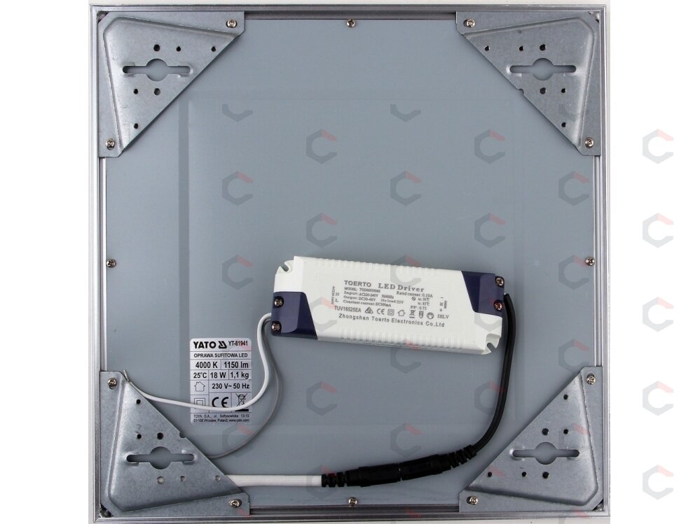 Patalpų šviestuvas LED 18W 1150LM 300x300x15mm (YT-81941) 2 Patalpų šviestuvas LED 18W 1150LM 300x300x15mm (YT-81941) 2
