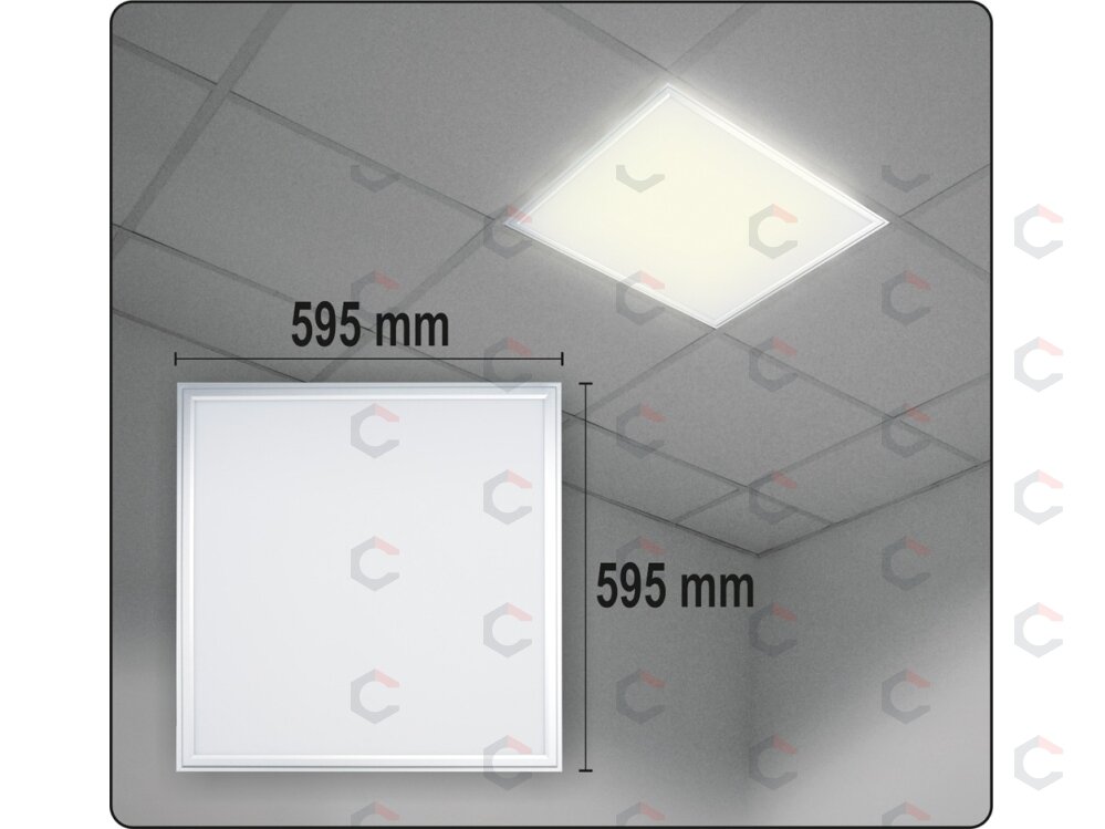 Patalpų šviestuvas LED 40W 3000LM 595x595x15mm (YT-81943) 1 Patalpų šviestuvas LED 40W 3000LM 595x595x15mm (YT-81943) 1