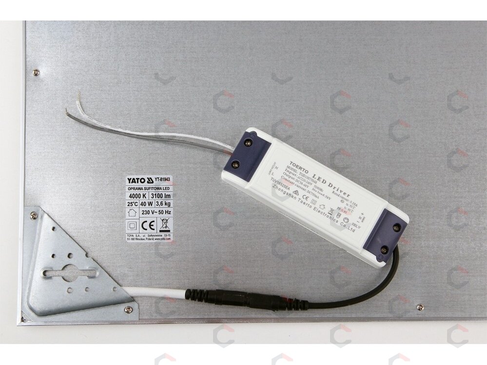 Patalpų šviestuvas LED 40W 3000LM 595x595x15mm (YT-81943) 2 Patalpų šviestuvas LED 40W 3000LM 595x595x15mm (YT-81943) 2