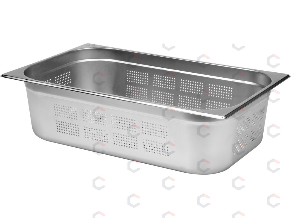 Perforuotas gastronominis indas GN 1/1 | 530 × 325 × 150 mm | nerūdijantis plienas | 19,5 l (YG-00344) Perforuotas gastronominis indas GN 1/1 | 530 × 325 × 150 mm | nerūdijantis plienas | 19,5 l (YG-00344)