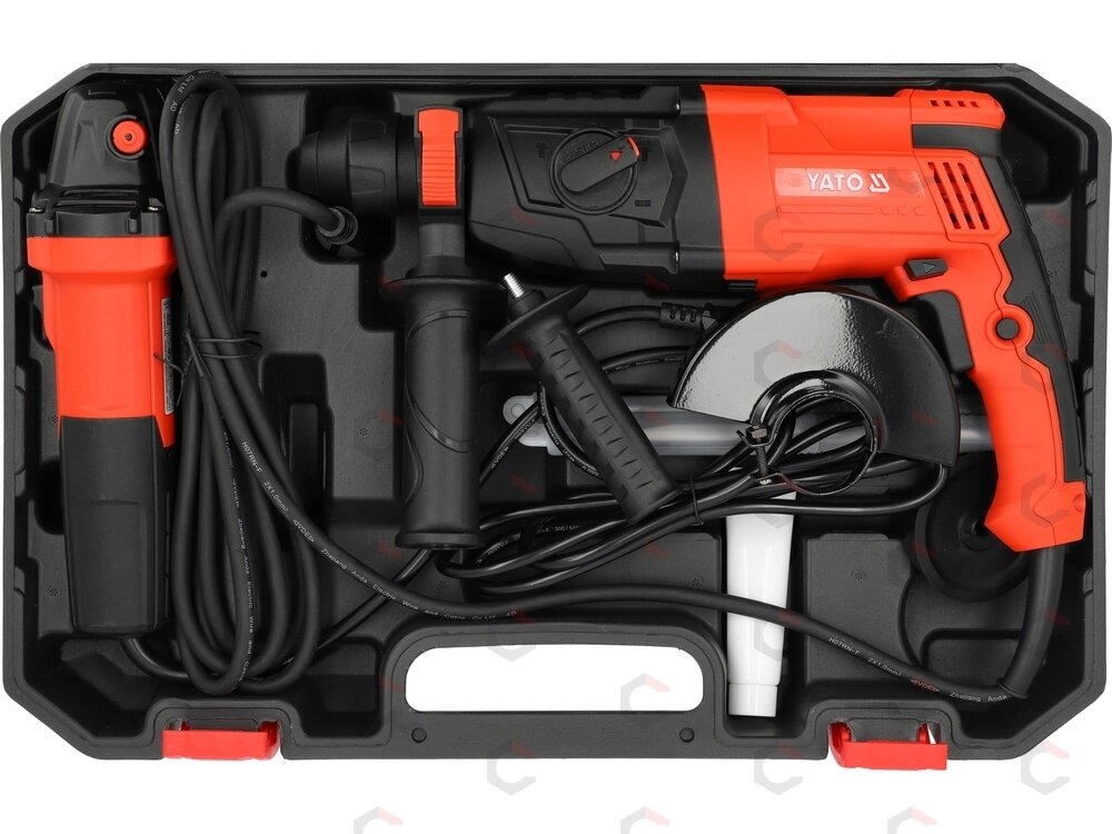 Perforatorius | SDS PLUS | 800W + kampinis šlifuoklis 125 mm | 750 W | su dėže (YT-821200) 9 Perforatorius | SDS PLUS | 800W + kampinis šlifuoklis 125 mm | 750 W | su dėže (YT-821200) 9