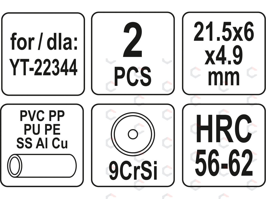 Peiliukai pjovikliui Yato YT-22344 | 2 vnt. (YT-22345) 2 Peiliukai pjovikliui Yato YT-22344 | 2 vnt. (YT-22345) 2