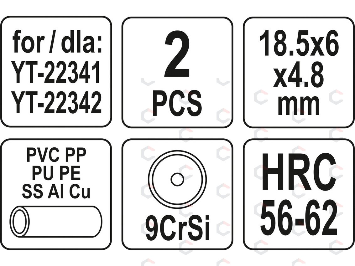 Peiliukai pjovikliui Yato YT-22341 YT-22342 | 2 vnt. (YT-22343) 2 Peiliukai pjovikliui Yato YT-22341 YT-22342 | 2 vnt. (YT-22343) 2