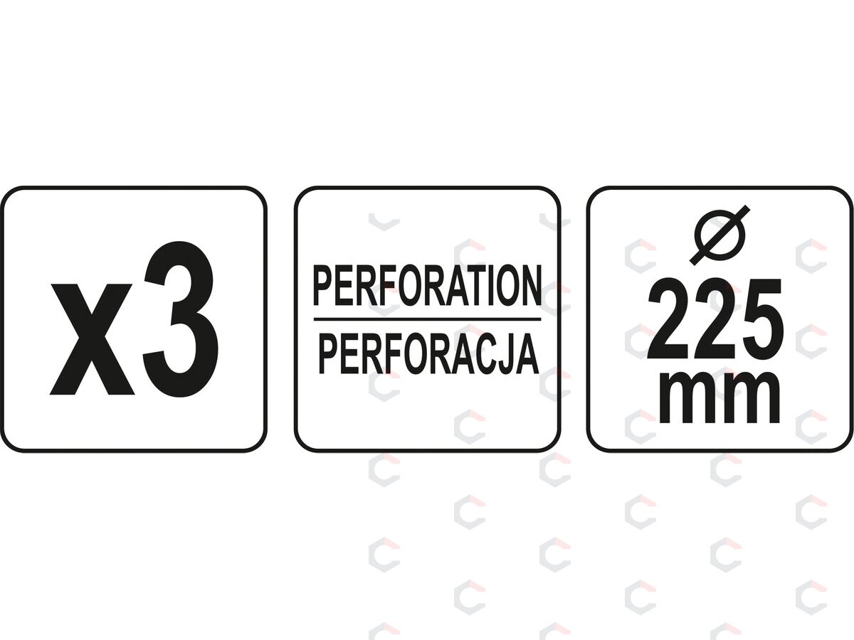 Perforuotas šlifavimo diskas su Velcro | P100 | 225mm | 3 vnt. (YT-846023) 2 Perforuotas šlifavimo diskas su Velcro | P100 | 225mm | 3 vnt. (YT-846023) 2
