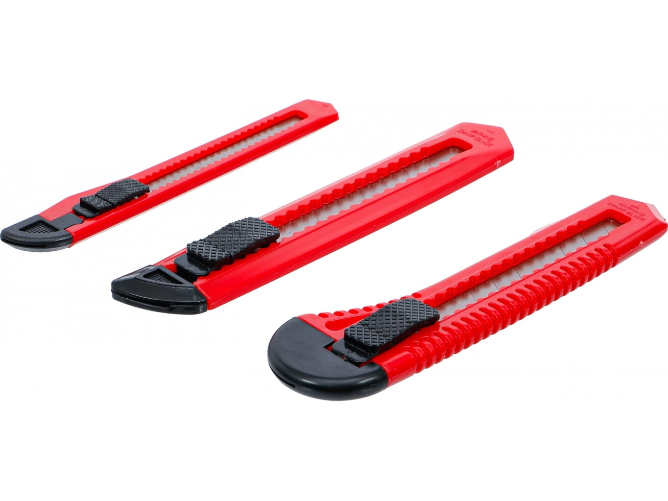 Peilių laužomomis geležtėmis rinkinys | 9 ir 18 mm | 3 vnt. (50599) 2 Peilių laužomomis geležtėmis rinkinys | 9 ir 18 mm | 3 vnt. (50599) 2