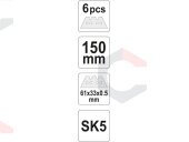 Peilis sudedamas + atsarginiai peiliukai | 61x33 mm (YT-7532) 2 Peilis sudedamas + atsarginiai peiliukai | 61x33 mm (YT-7532) 2