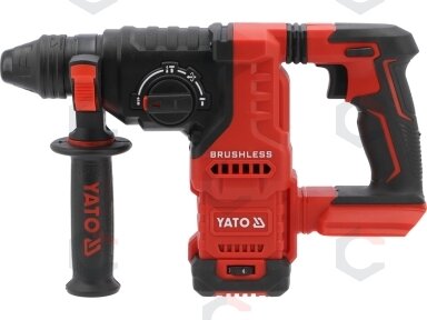 Akumuliatorinis perforatorius SDS Plus su bešepetėliu varikliu, 18 V, 2,8 J, be akumuliatoriaus ir įkroviklio (YT-827726) Akumuliatorinis perforatorius SDS Plus su bešepetėliu varikliu, 18 V, 2,8 J, be akumuliatoriaus ir įkroviklio (YT-827726)
