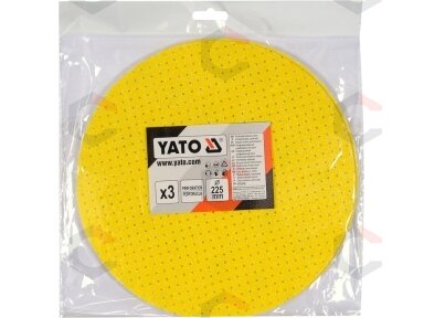 Perforuotas šlifavimo diskas su Velcro | P80 | 225mm | 3 vnt. (YT-846013) Perforuotas šlifavimo diskas su Velcro | P80 | 225mm | 3 vnt. (YT-846013)
