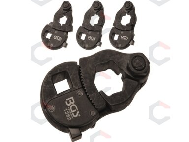 Peteliškės tipo raktas su terkšliniu mechanizmu 3/8", 11 - 16 mm (1382) Peteliškės tipo raktas su terkšliniu mechanizmu 3/8", 11 - 16 mm (1382)