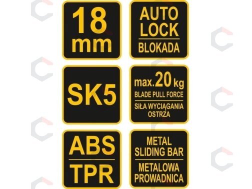 Peilis laužomomis geležtėmis | 18 mm (76186) 4 Peilis laužomomis geležtėmis | 18 mm (76186) 4