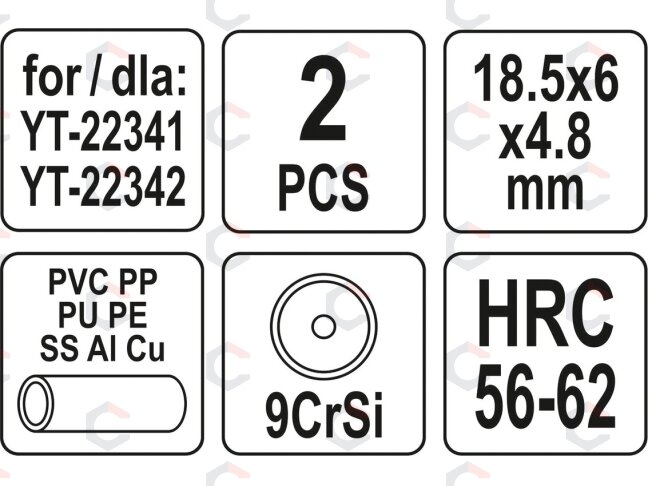 Peiliukai pjovikliui Yato YT-22341 YT-22342 | 2 vnt. (YT-22343) 2 Peiliukai pjovikliui Yato YT-22341 YT-22342 | 2 vnt. (YT-22343) 2