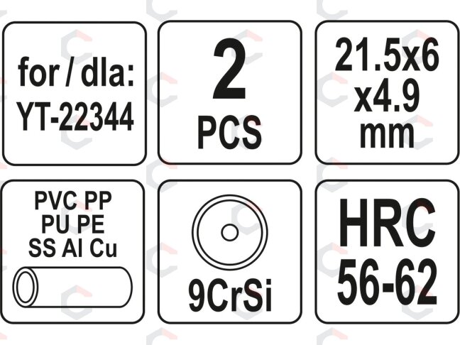 Peiliukai pjovikliui Yato YT-22344 | 2 vnt. (YT-22345) 2 Peiliukai pjovikliui Yato YT-22344 | 2 vnt. (YT-22345) 2