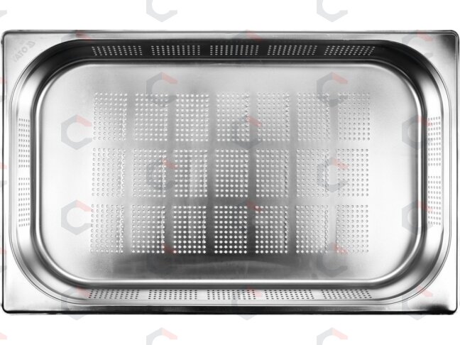 Perforuotas gastronominis indas GN 1/1 | 530 × 325 × 65 mm | nerūdijantis plienas | 8,5 l (YG-00342) 1 Perforuotas gastronominis indas GN 1/1 | 530 × 325 × 65 mm | nerūdijantis plienas | 8,5 l (YG-00342) 1
