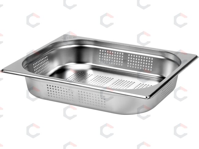 Perforuotas gastronominis indas GN 1/2 | 325 × 265 × 65 mm | nerūdijantis plienas | 3,5 l (YG-00355)